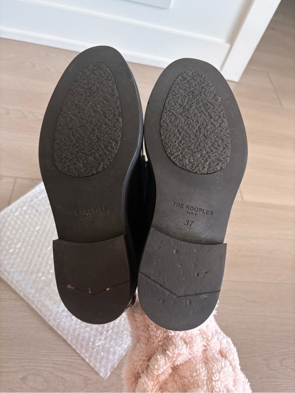 The Kooples Women’s Black Leather Penny Loafers - Picture 5 of 5